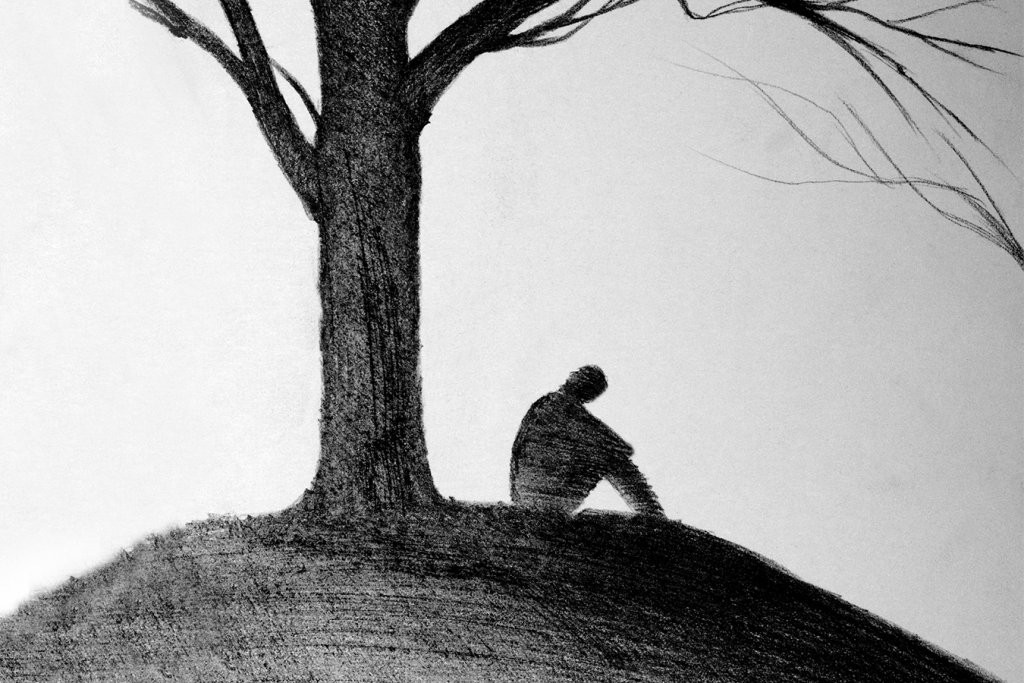 buồn 1 mình bên cây cô đơn
