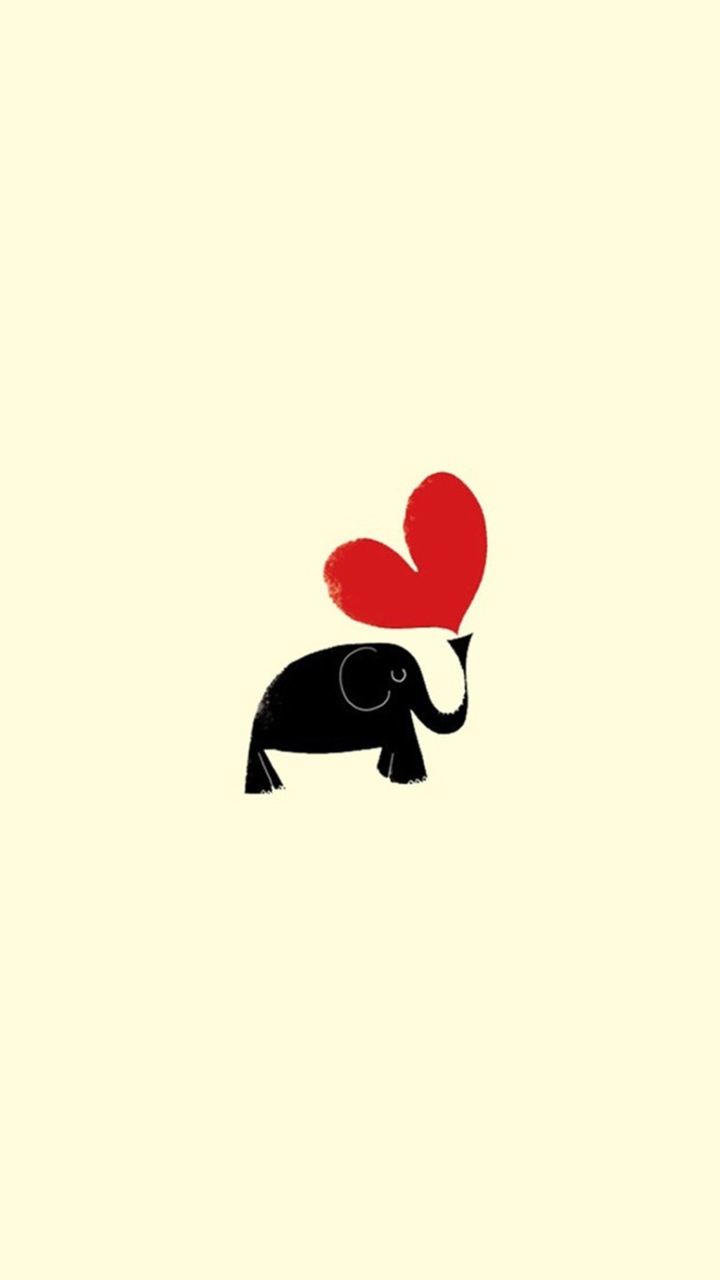 hình nền con voi và trái tim