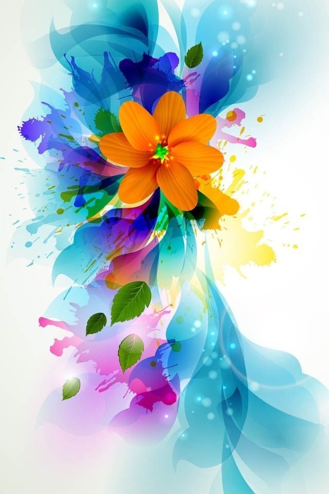 hình nền hoa đầy màu sắc