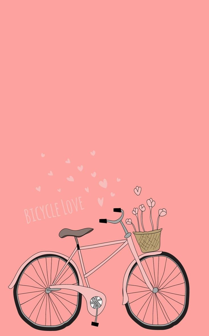 hình nền xe đạp trên nền hồng