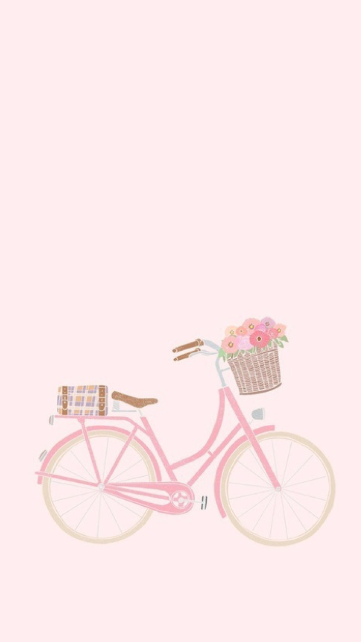 hình nền xe đạp trên nền màu hồng nhạt