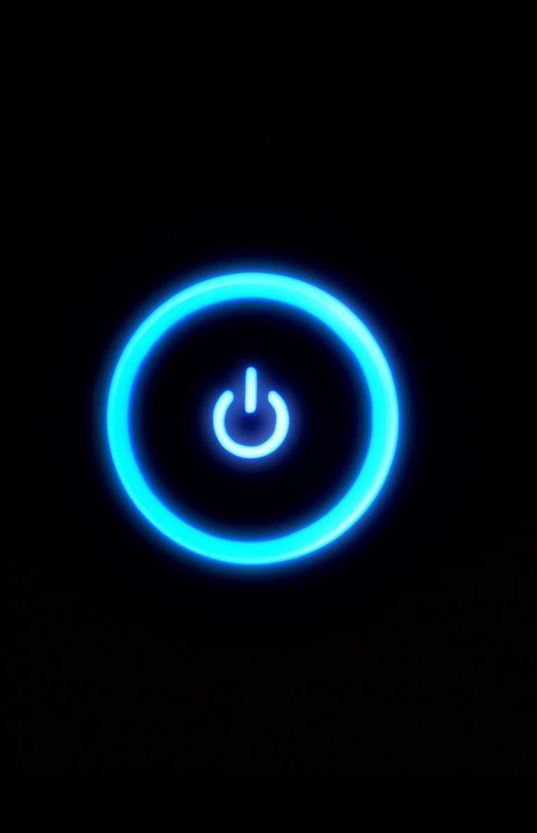 hình nền màu xanh nút nguồn power
